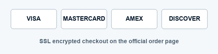 Neuro Salt checkout accepts Visa, Mastercard, American Express and Discover over SSL